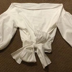 Over the Shoulder Shirt w/ Bow Tie (Never Worn)